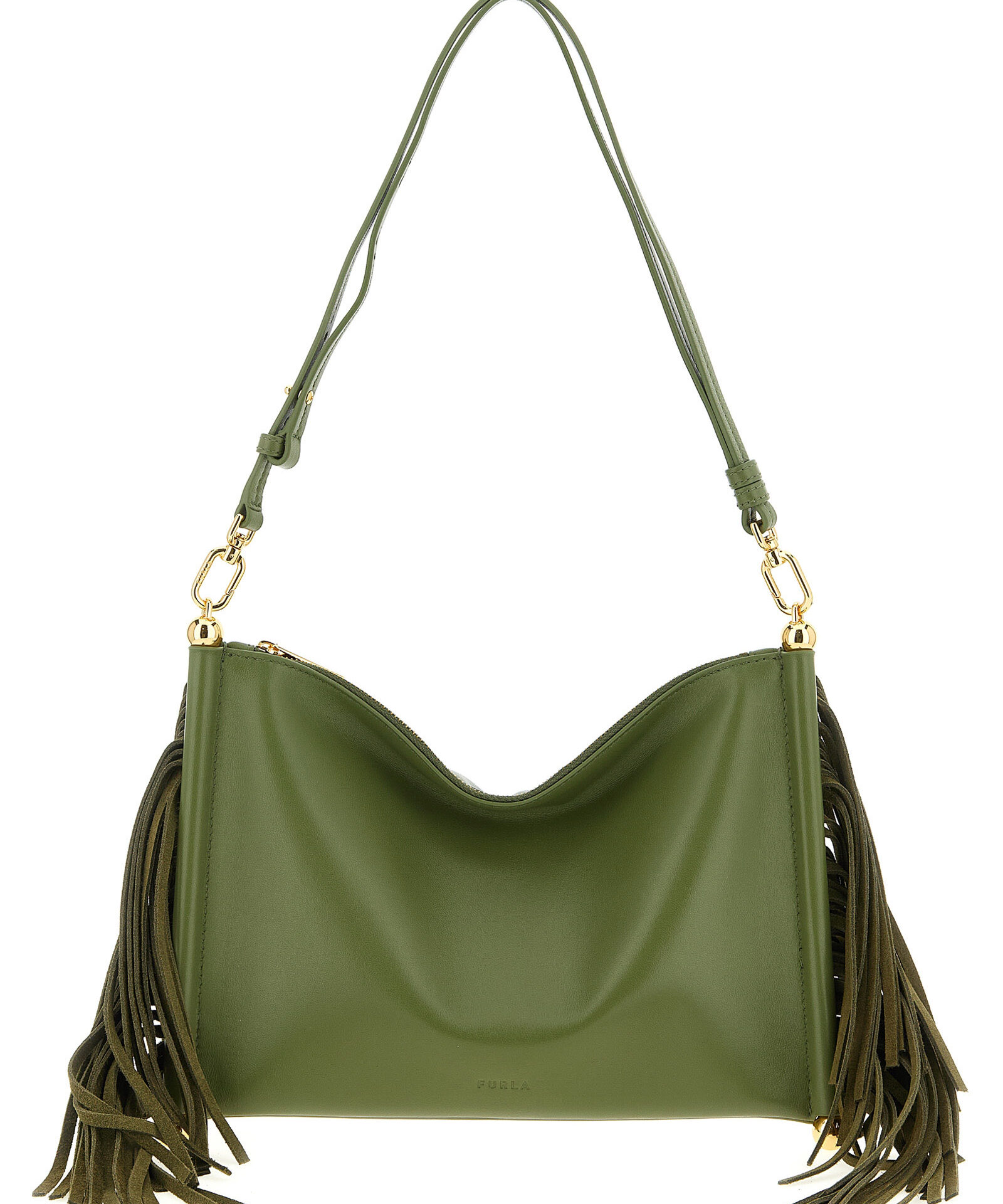Furla Bicolor Lamb Leather Shoulder Bag