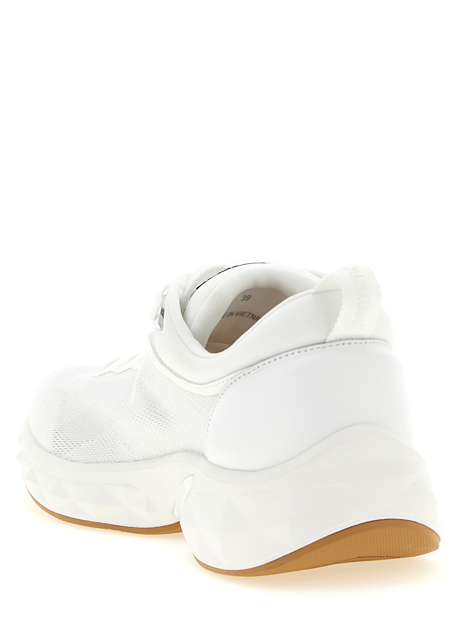 Jimmy Choo White Tencel Athletic Sneakers Jimmy Choo White Tencel Athletic Sneakers - Image 3