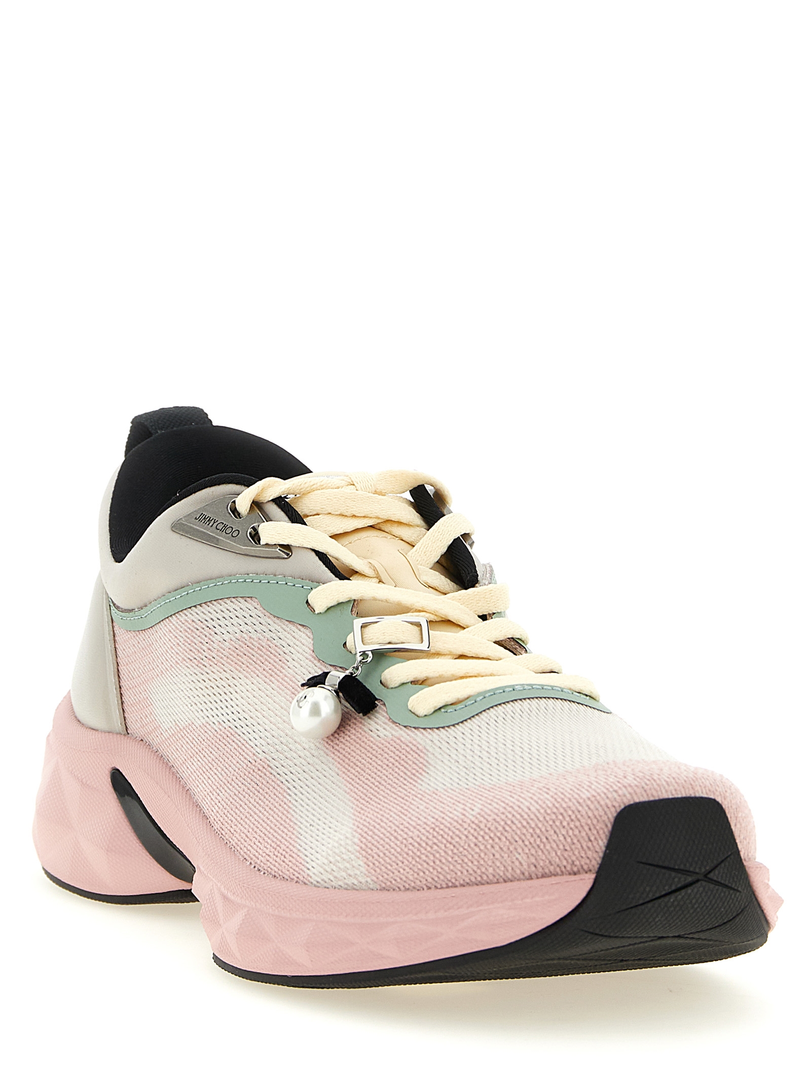 Jimmy Choo Multicolor Tencel Athletic Sneakers Jimmy Choo Multicolor Tencel Athletic Sneakers - Image 2