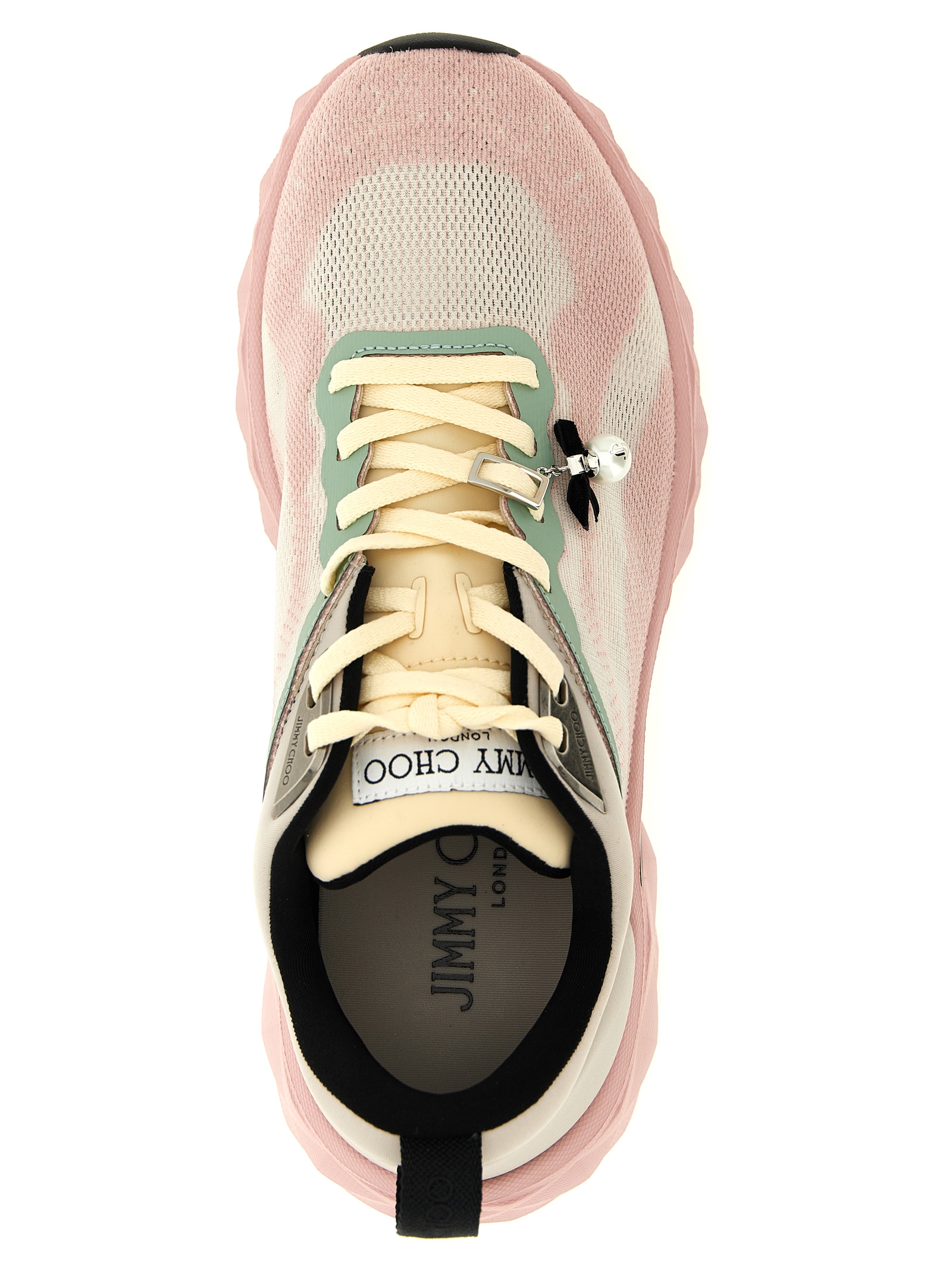 Jimmy Choo Multicolor Tencel Athletic Sneakers Jimmy Choo Multicolor Tencel Athletic Sneakers - Image 4