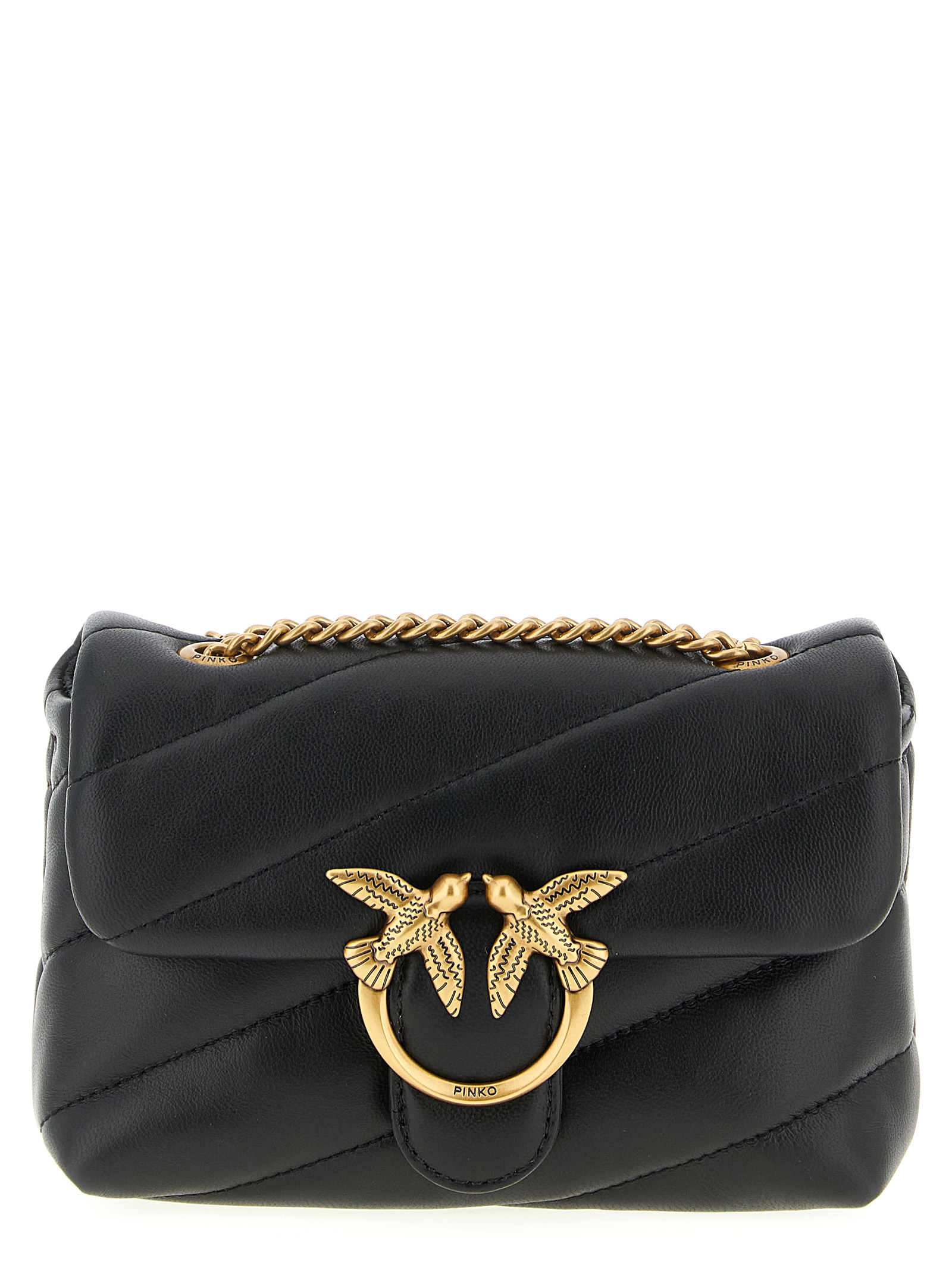 PINKO Black Lamb Leather Crossbody Bag PINKO Black Lamb Leather Crossbody Bag