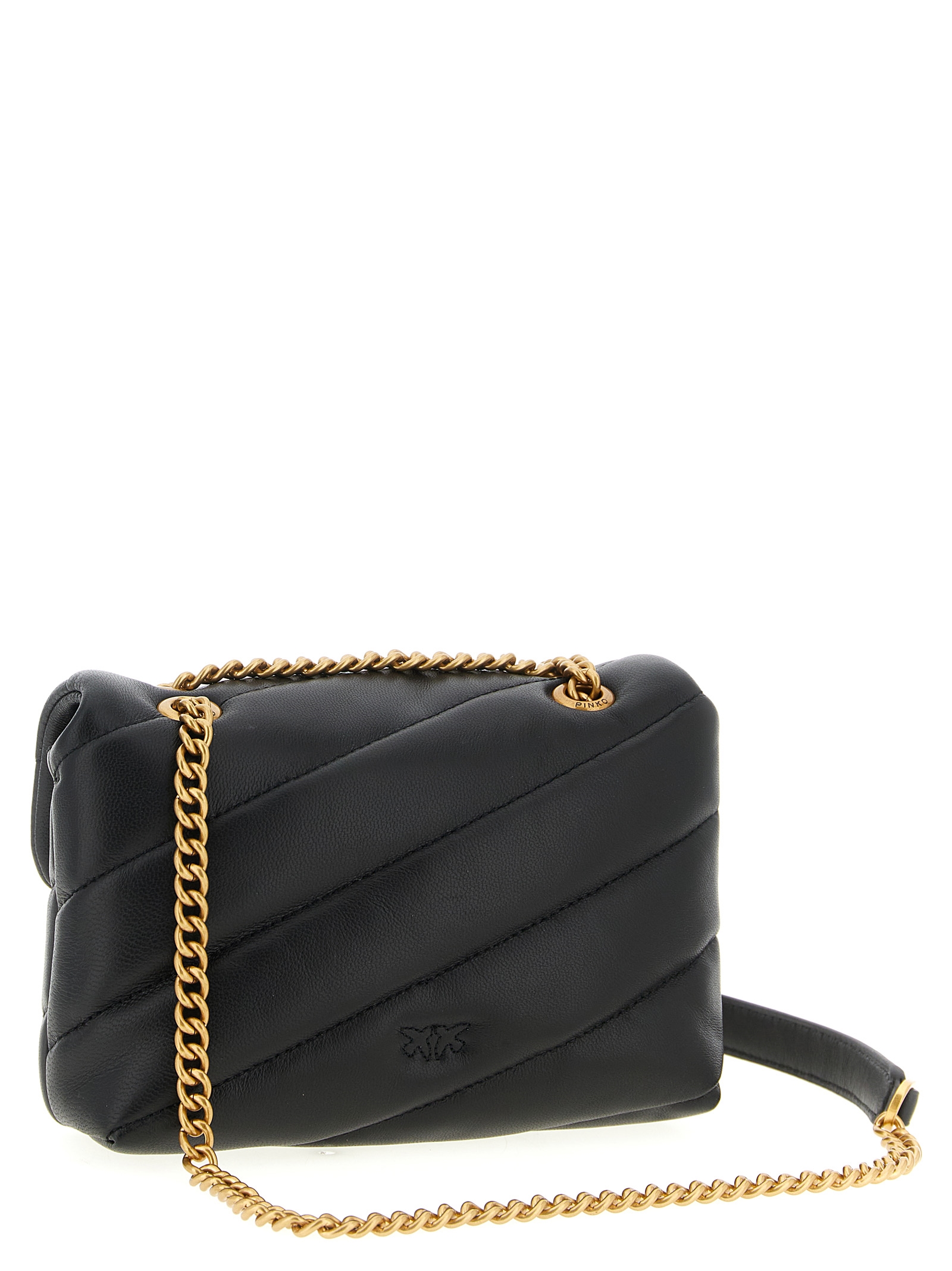 PINKO Black Lamb Leather Crossbody Bag PINKO Black Lamb Leather Crossbody Bag - Image 2