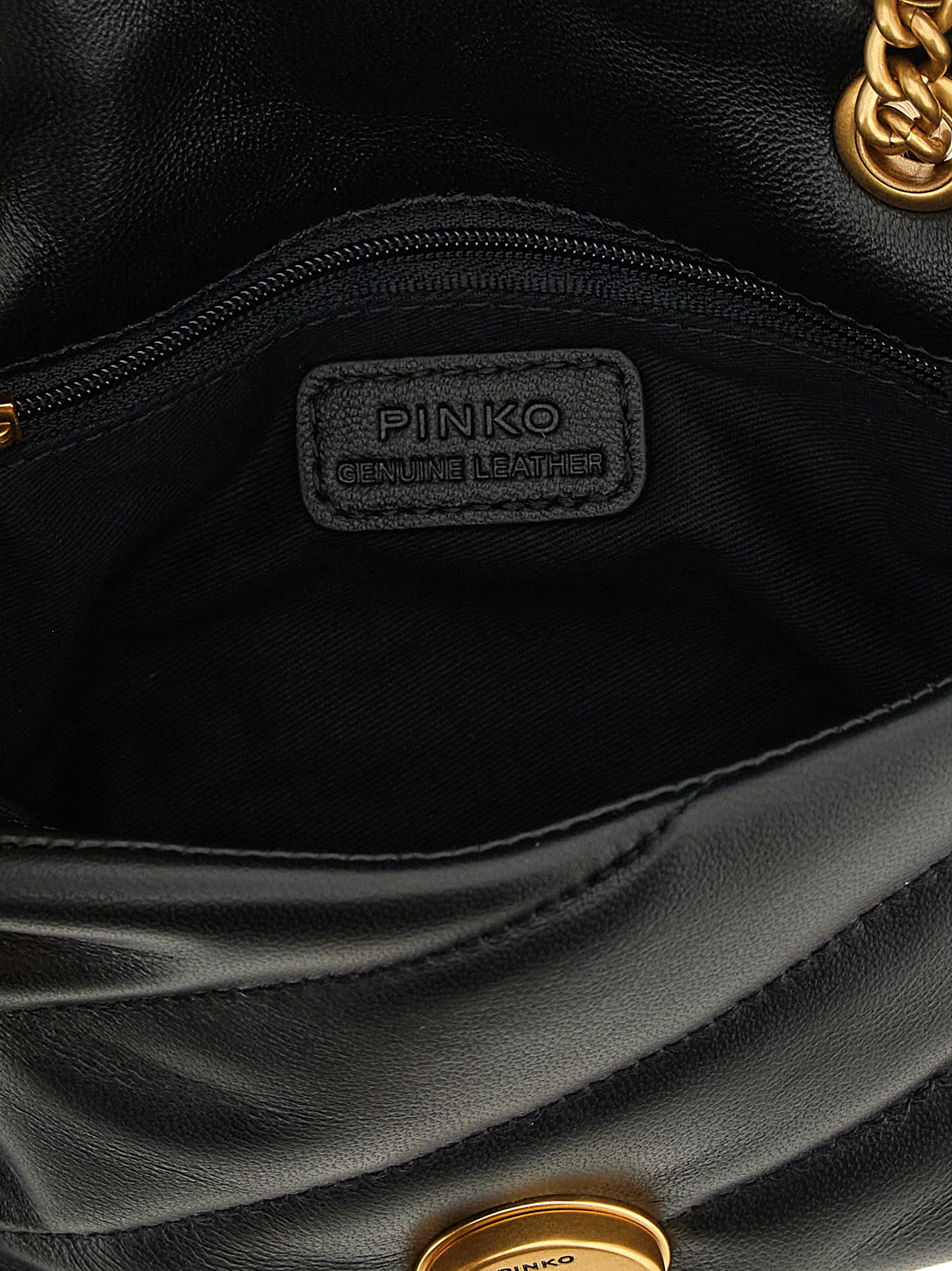 PINKO Black Lamb Leather Crossbody Bag PINKO Black Lamb Leather Crossbody Bag - Image 4