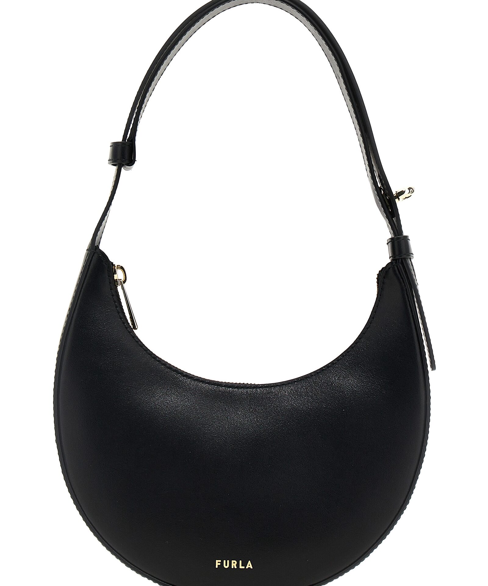 Furla Black Calfskin Shoulder Bag
