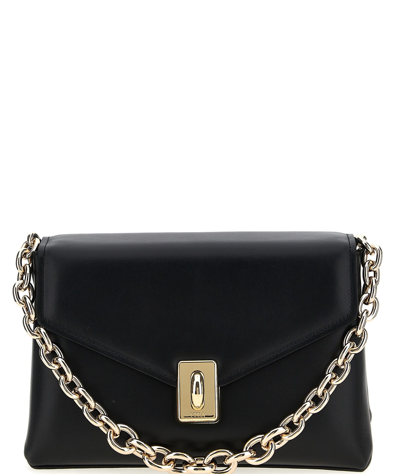 Furla Black Leather Shoulder Bag