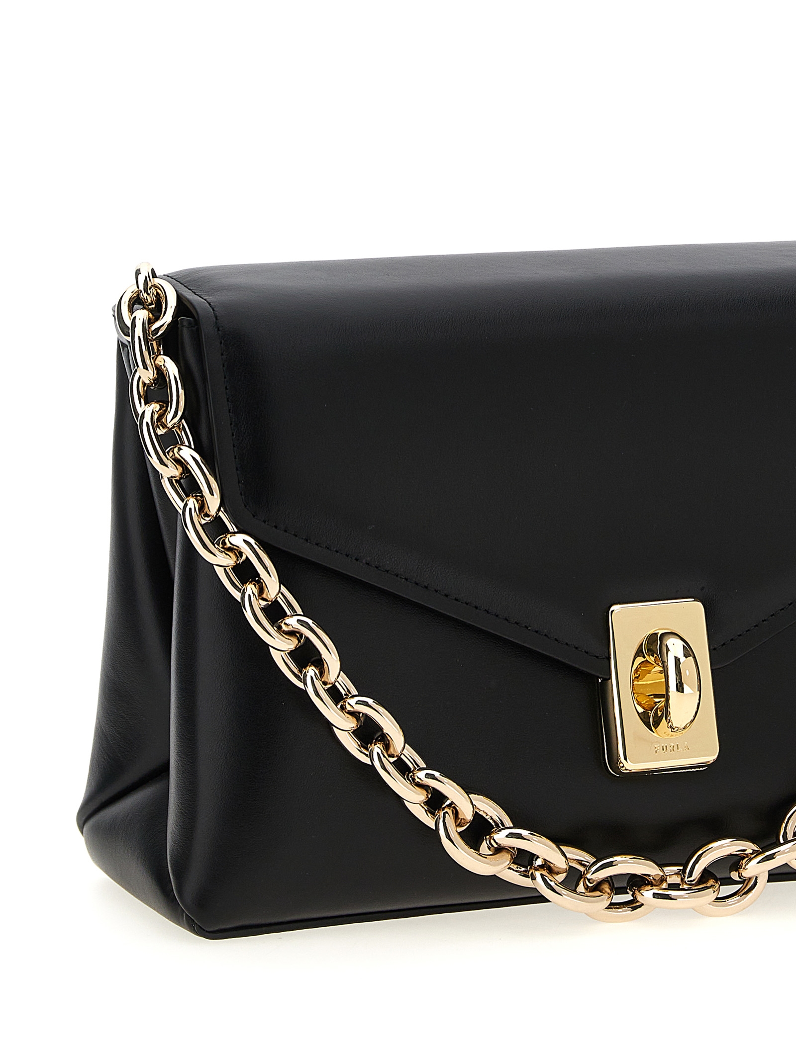 Furla Black Leather Shoulder Bag Furla Black Leather Shoulder Bag - Image 3