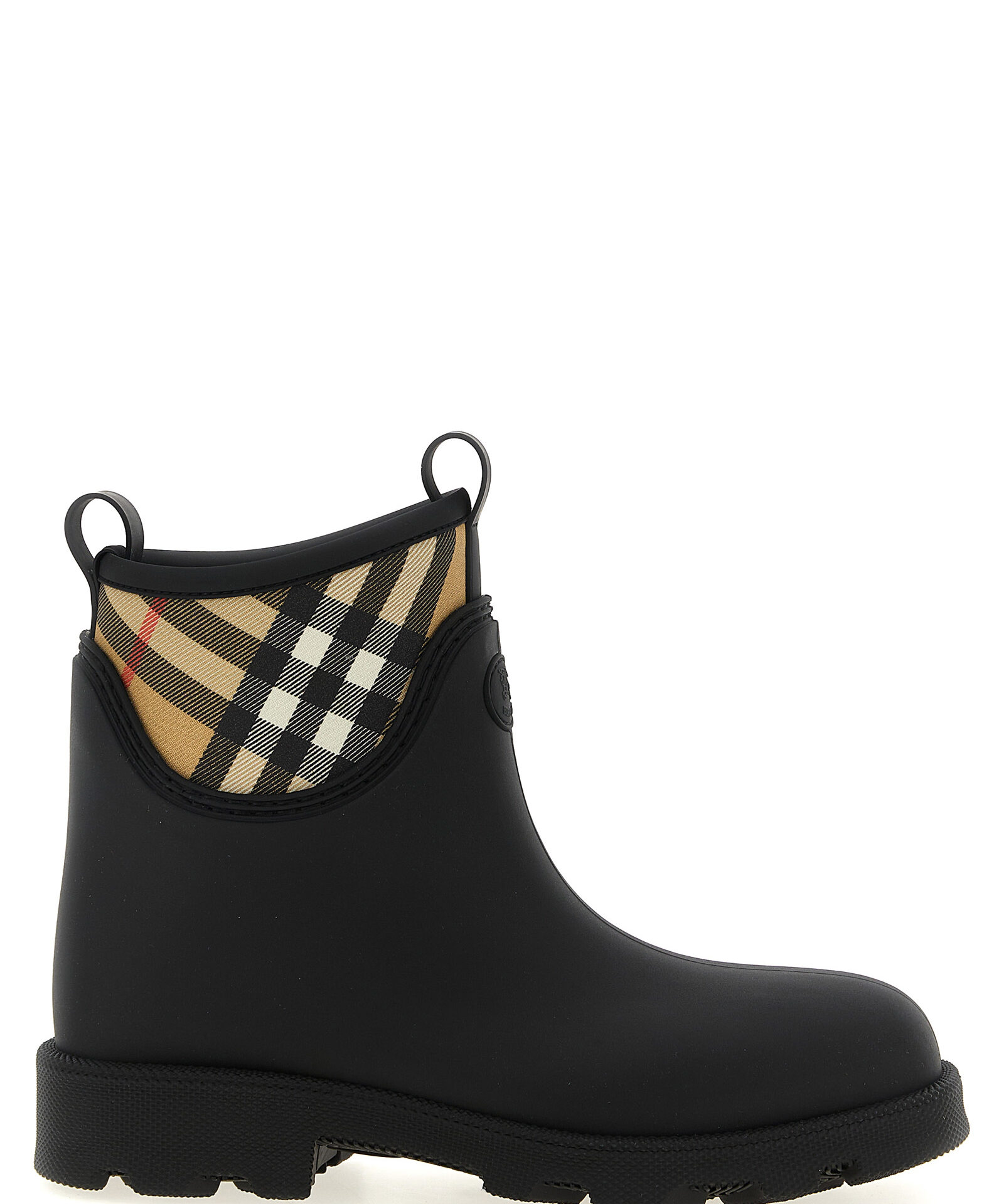 Burberry Black Rubber Ankle Boots