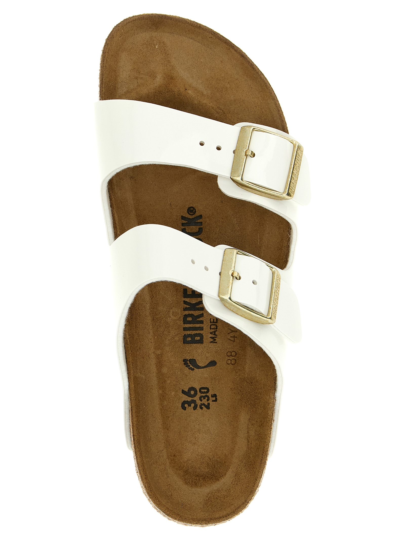 Birkenstock White Artificial Leather Slides Birkenstock White Artificial Leather Slides - Image 4