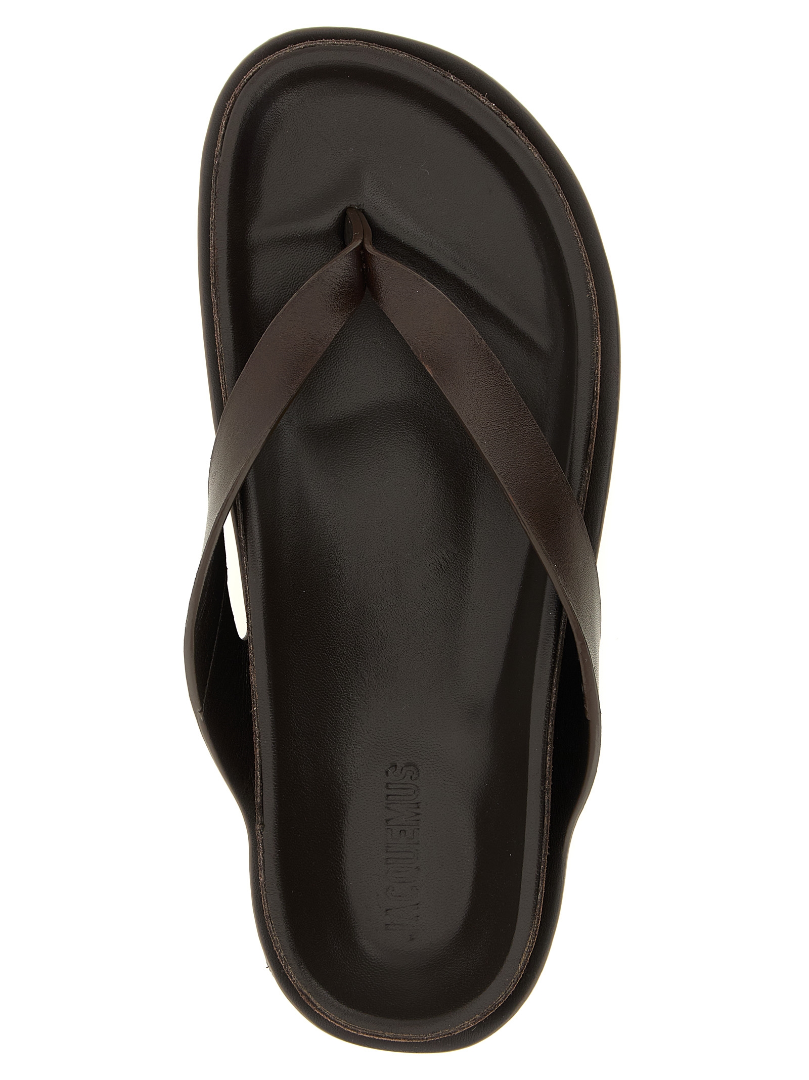Jacquemus Brown Cowhide Slides Jacquemus Brown Cowhide Slides - Image 4