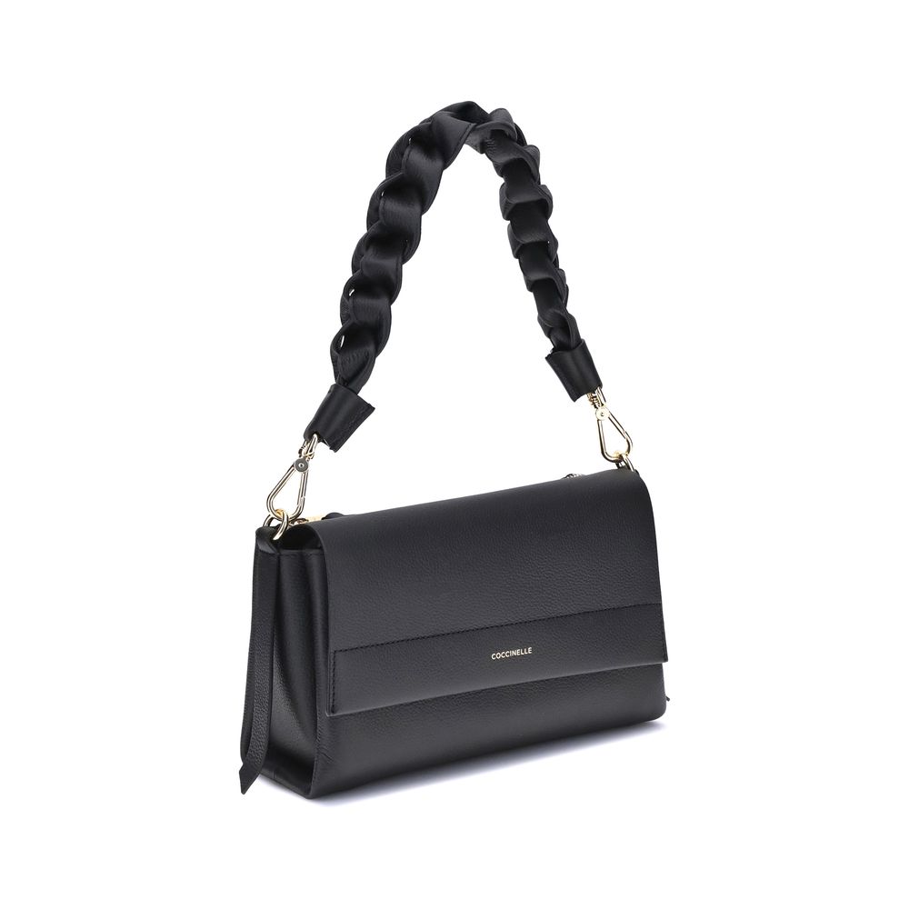 Coccinelle Black Calf Leather Bos Taurus Shoulder Bag Coccinelle Black Calf Leather Bos Taurus Shoulder Bag - Image 2