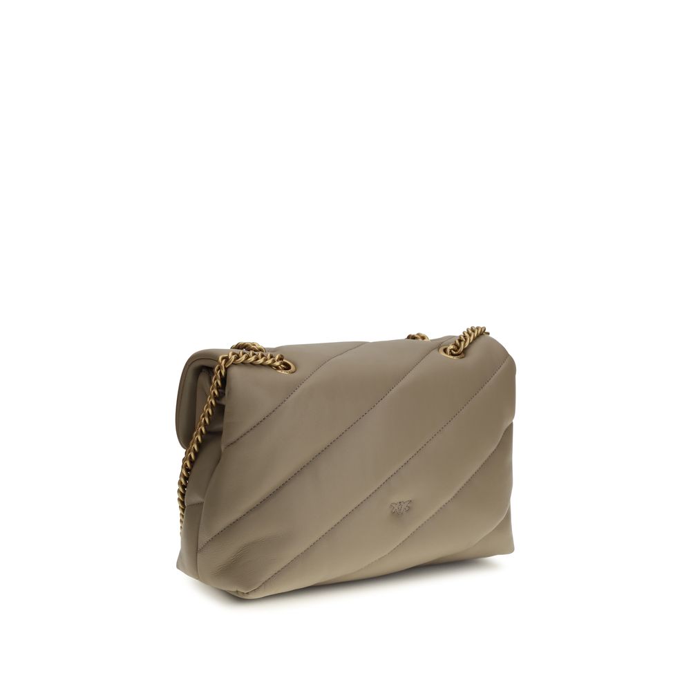 PINKO Gray Calf Leather Bos Taurus Shoulder Bag PINKO Gray Calf Leather Bos Taurus Shoulder Bag - Image 3