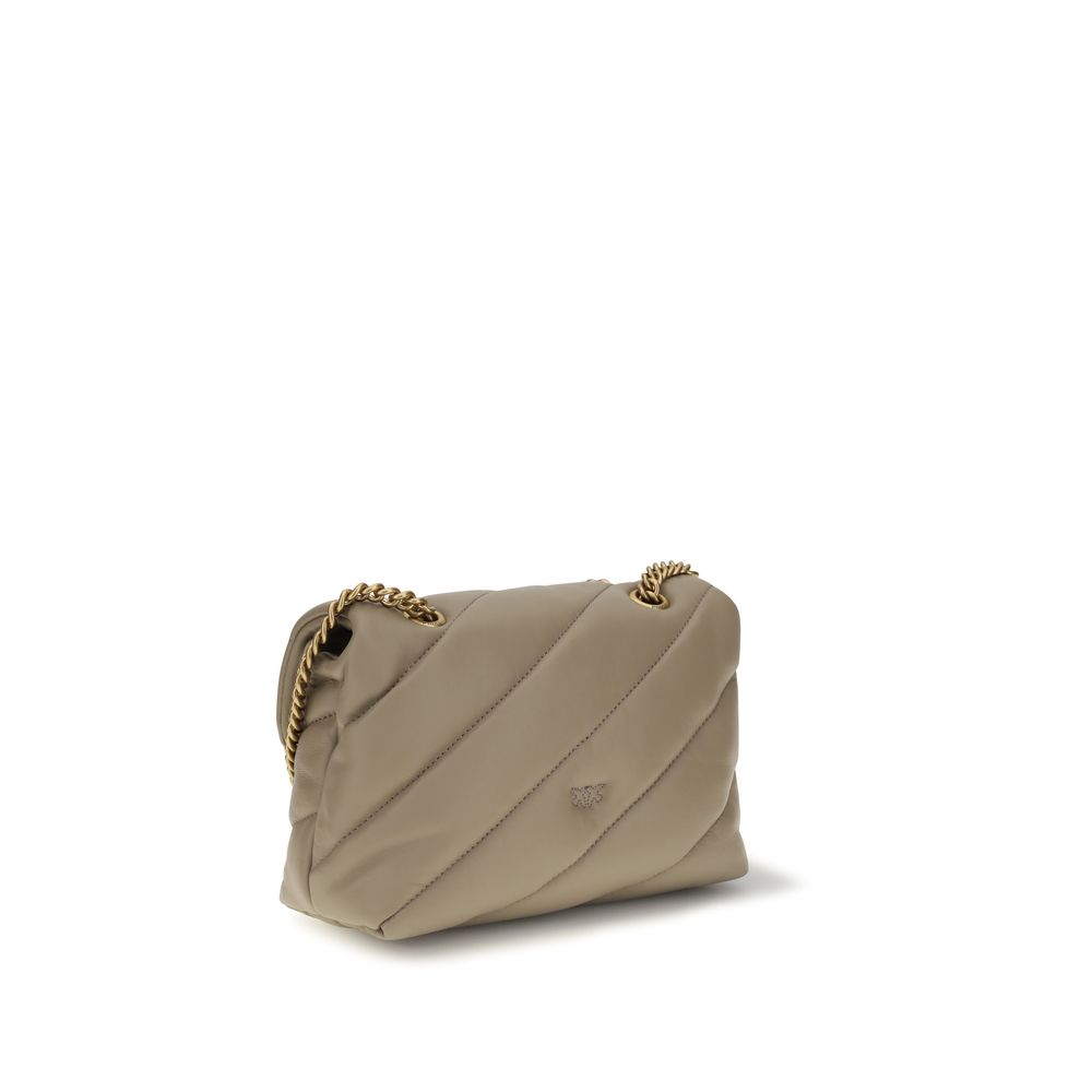 PINKO Beige Calf Leather Bos Taurus Shoulder Bag PINKO Beige Calf Leather Bos Taurus Shoulder Bag - Image 3