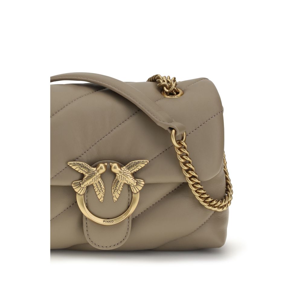 PINKO Beige Calf Leather Bos Taurus Shoulder Bag PINKO Beige Calf Leather Bos Taurus Shoulder Bag - Image 4