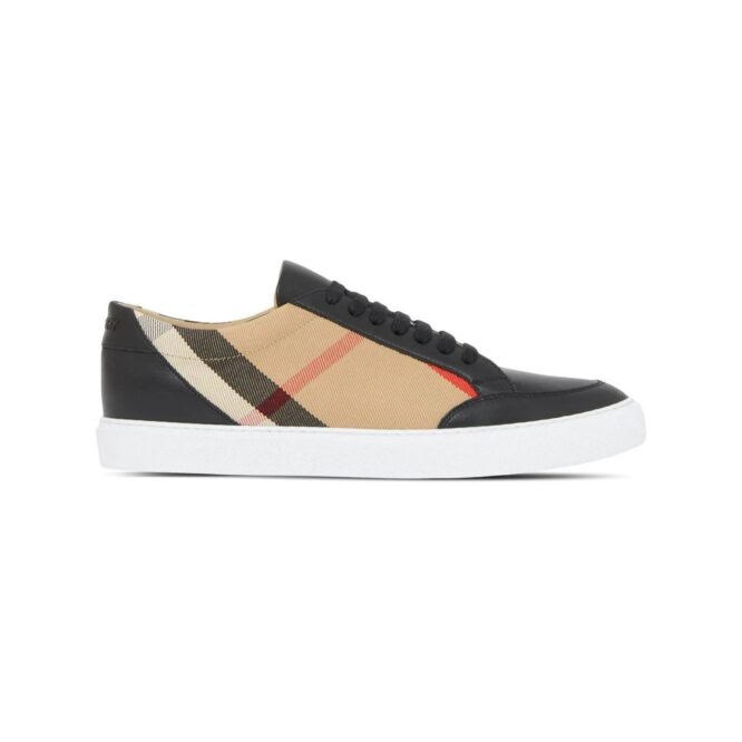 Burberry Black Leather New Salmond Sneakers Burberry Black Leather New Salmond Sneakers - Image 2