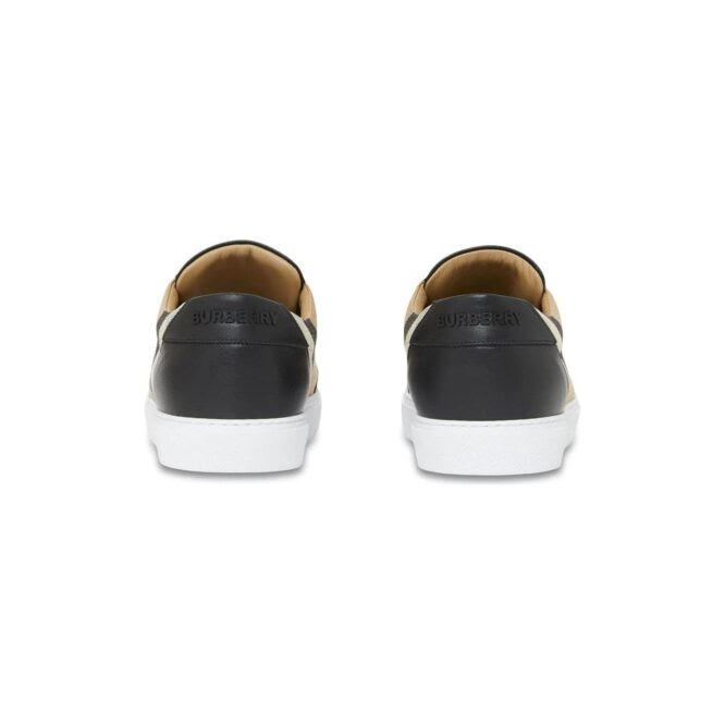 Burberry Black Leather New Salmond Sneakers Burberry Black Leather New Salmond Sneakers - Image 3