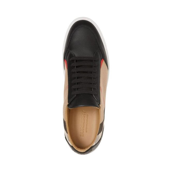 Burberry Black Leather New Salmond Sneakers Burberry Black Leather New Salmond Sneakers - Image 4