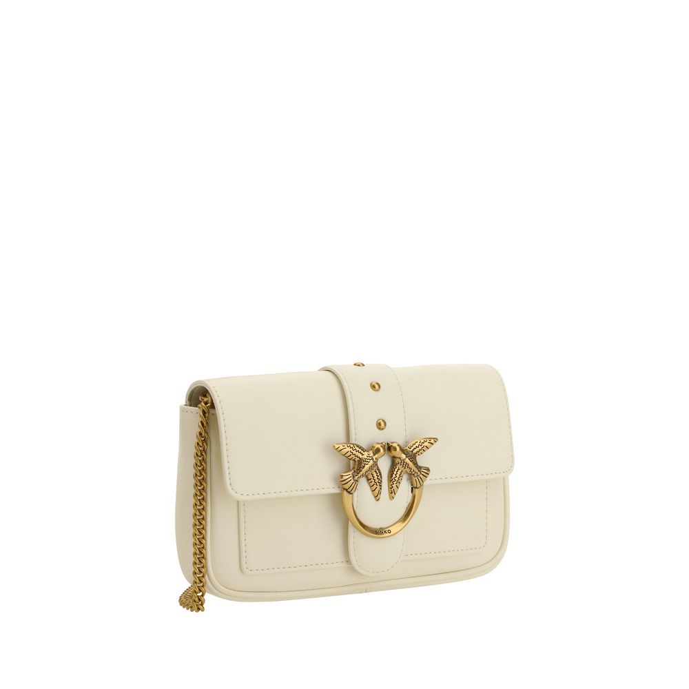 PINKO White Calf Leather Bos Taurus Shoulder Bag PINKO White Calf Leather Bos Taurus Shoulder Bag - Image 2