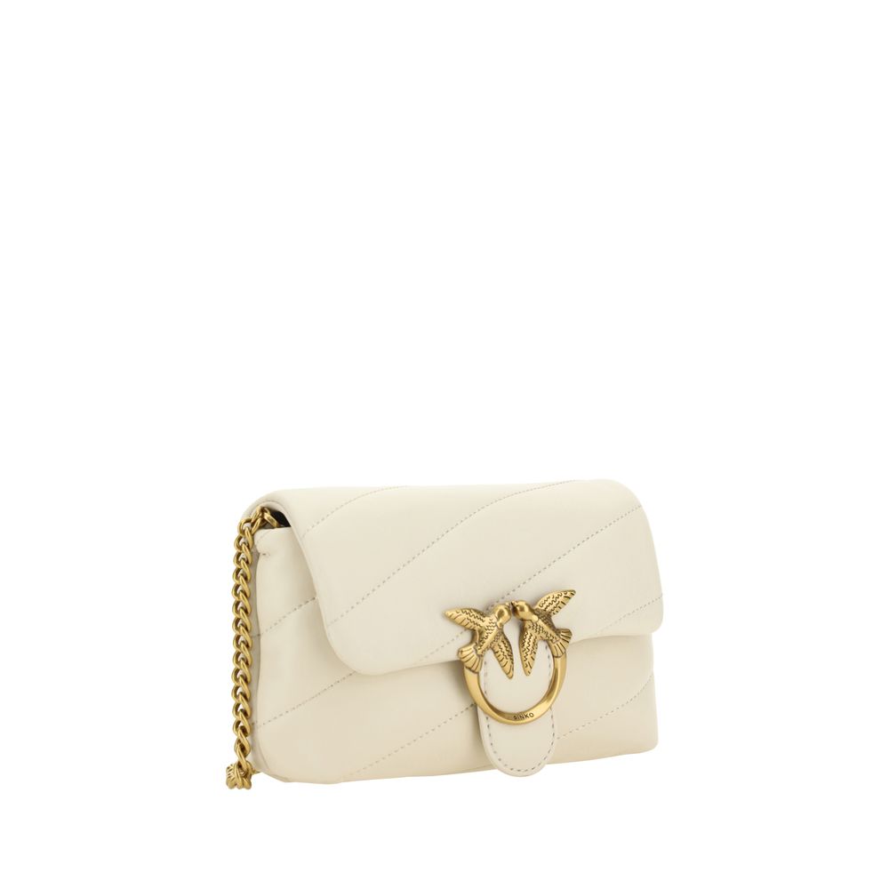 PINKO White Calf Leather Bos Taurus Shoulder Bag PINKO White Calf Leather Bos Taurus Shoulder Bag - Image 2