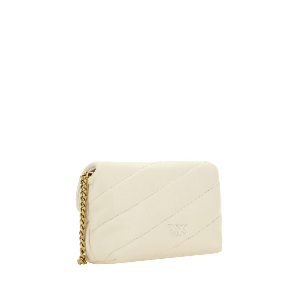 PINKO White Calf Leather Bos Taurus Shoulder Bag PINKO White Calf Leather Bos Taurus Shoulder Bag - Image 3