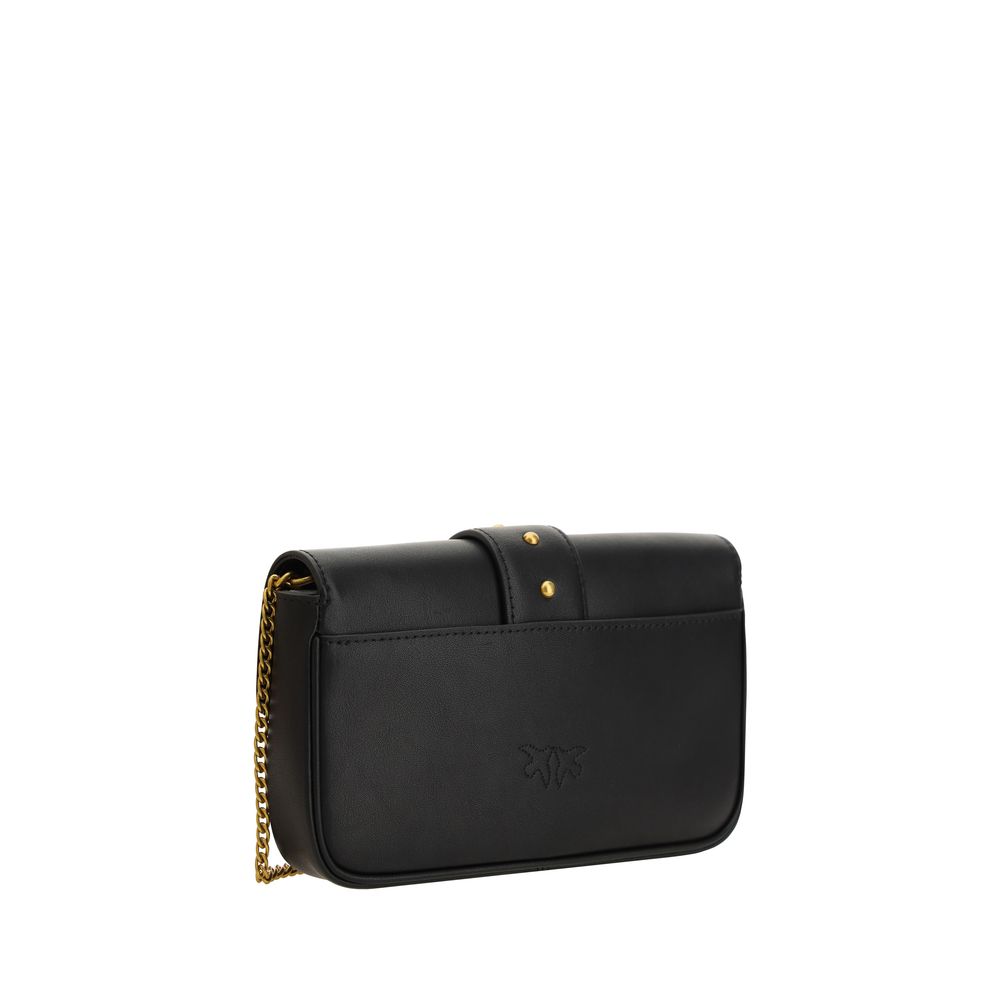 PINKO Black Calf Leather Bos Taurus Shoulder Bag PINKO Black Calf Leather Bos Taurus Shoulder Bag - Image 3