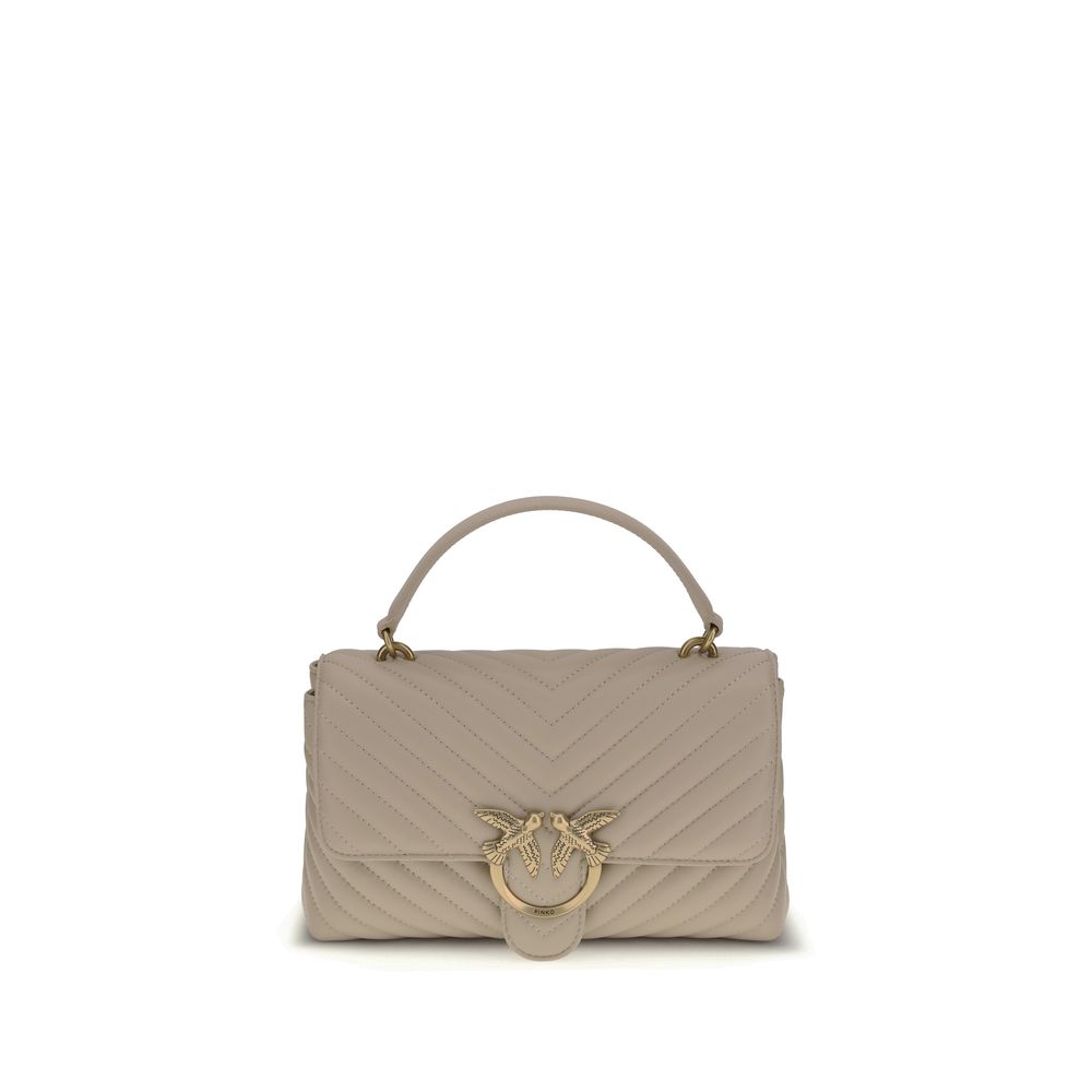 PINKO Beige Calf Leather Bos Taurus Handbag PINKO Beige Calf Leather Bos Taurus Handbag