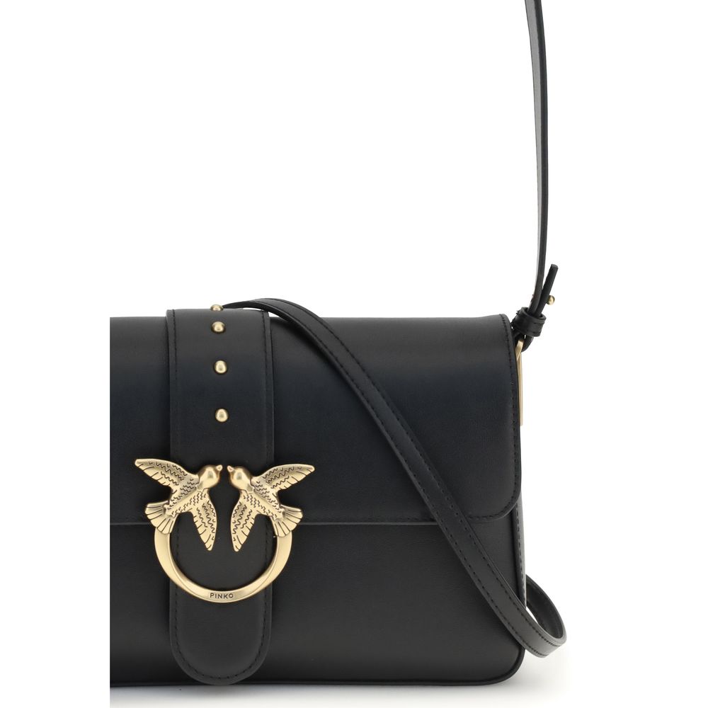 PINKO Black Leather Shoulder Bag PINKO Black Leather Shoulder Bag - Image 4