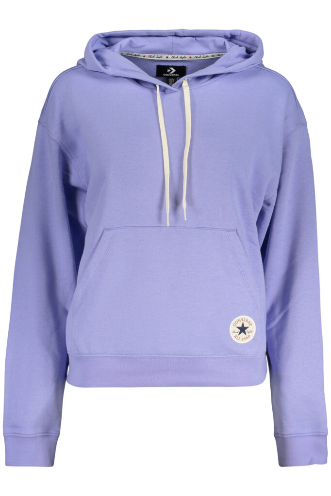 CONVERSE moteriškas violetinis džemperis su gobtuvu