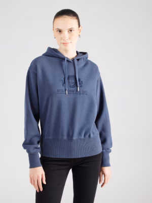 Tommy Hilfiger Tamsiai Mėlynas Moteriškas Džemperis su Gobtuvu