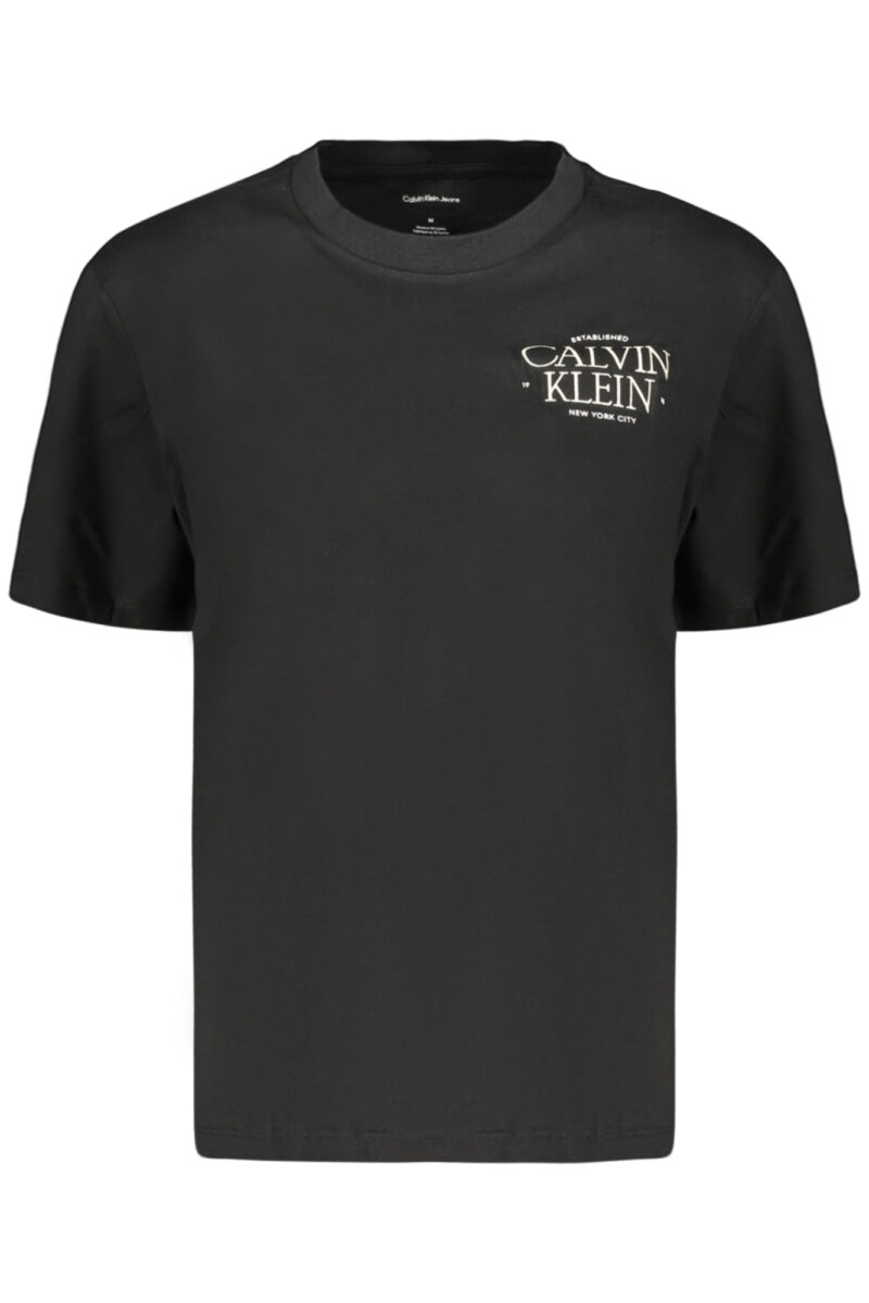 calvinkleint-shirtmanichecortedonnanero_1 CALVIN KLEIN Moteriški Juodi Marškinėliai