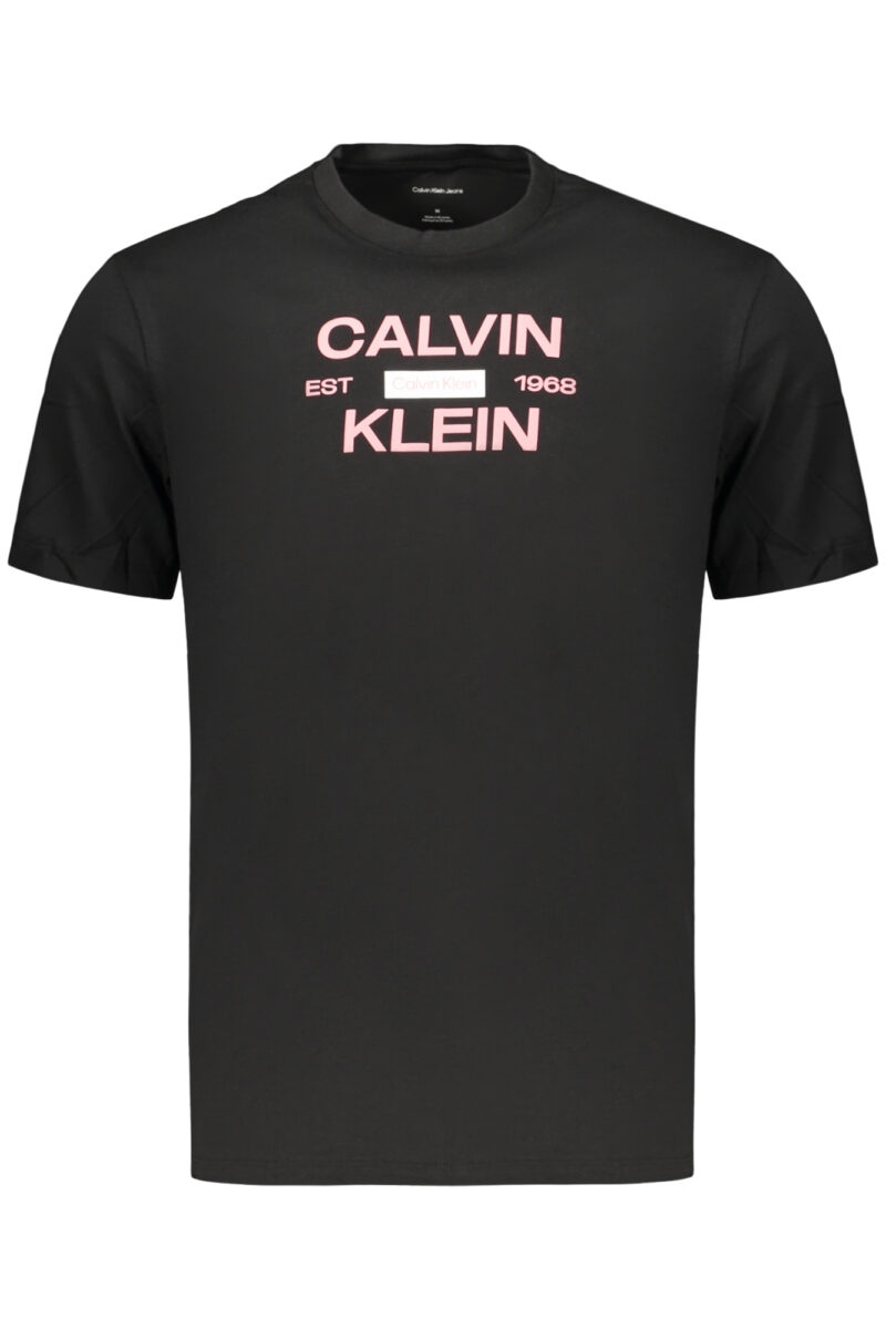 calvinkleint-shirtmanichecorteuomonero_1 CALVIN KLEIN Vyriški Juodi Marškinėliai