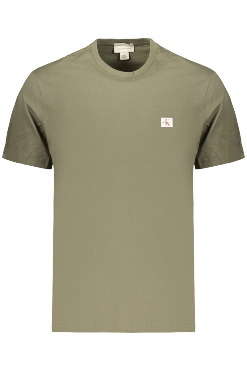 calvinkleint-shirtmanichecorteuomoverde_1 CALVIN KLEIN Vyriški Žali Marškinėliai
