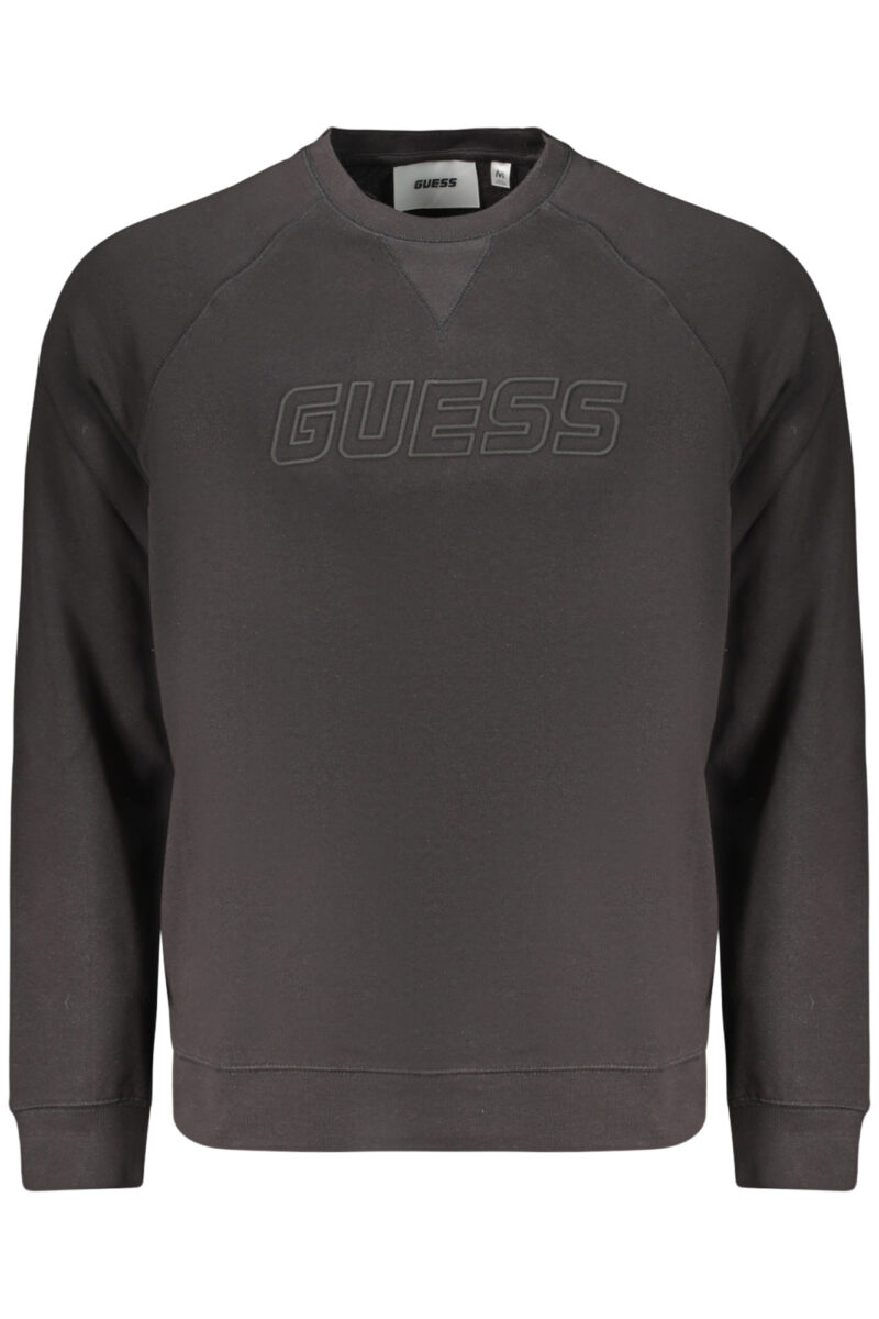 guessjeansfelpasenzazipuomonero_1 GUESS JEANS Vyriškas Juodas Džemperis su gobtuvu