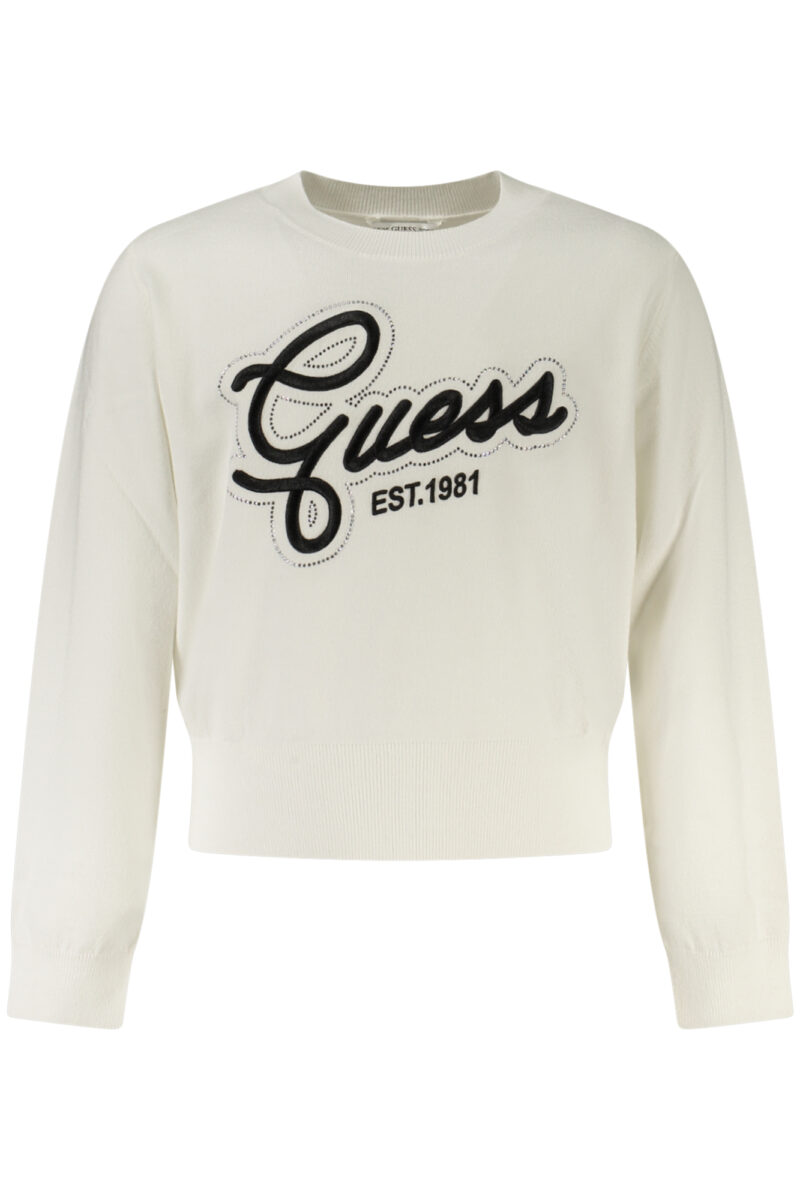guessjeansmagliabambinabianco_1 GUESS JEANS Moteriškas Baltas Džemperis