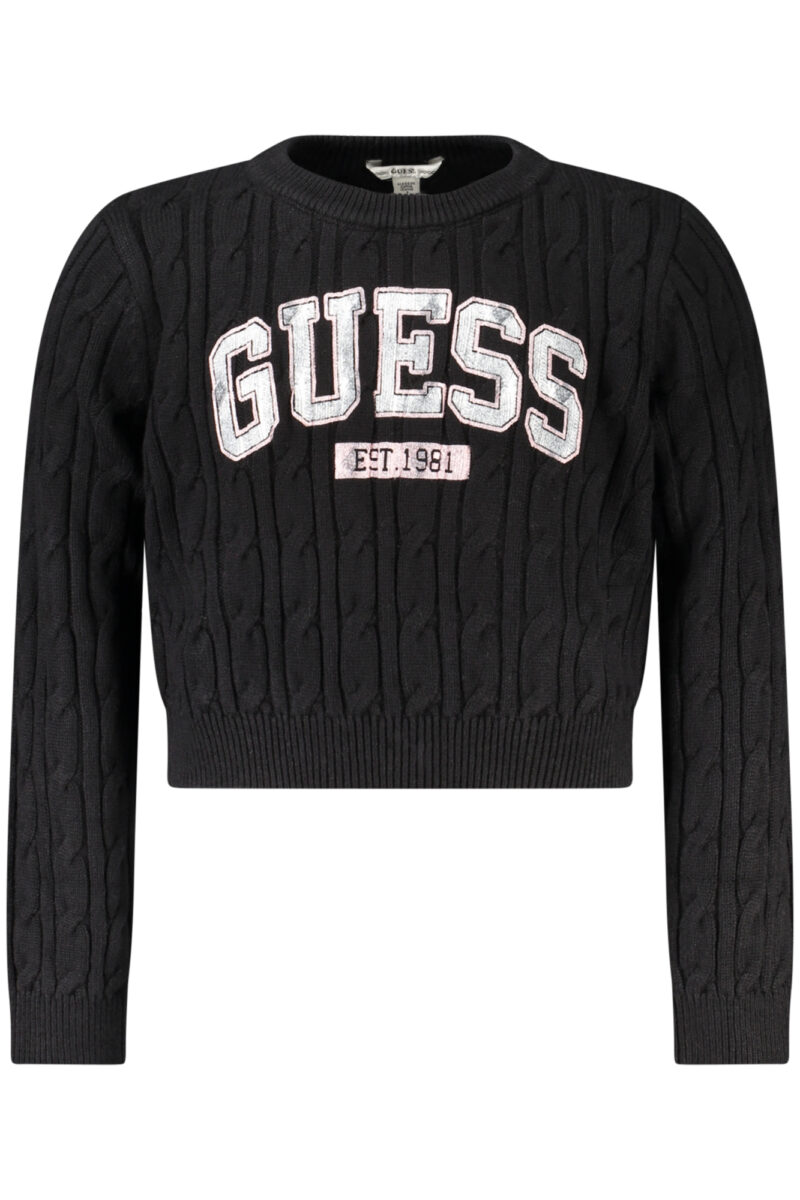 guessjeansmaglionebambinanero_1 GUESS JEANS Mergaičių Juodas Džemperis