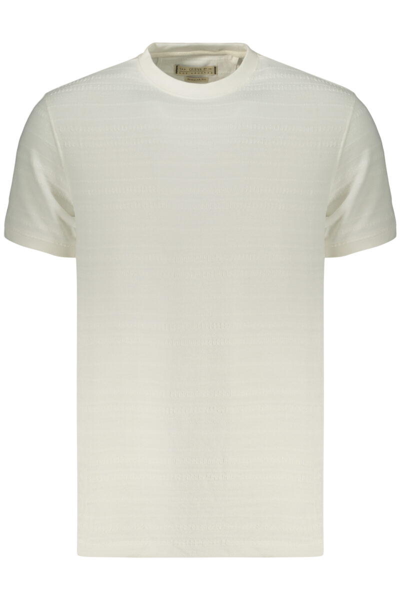 guessjeanst-shirtmanichecorteuomobianco_1 GUESS JEANS Vyriški Balti Marškinėliai