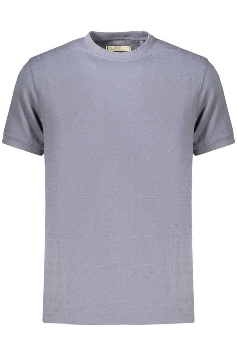 guessjeanst-shirtmanichecorteuomoblu_1 GUESS JEANS Vyriški Mėlyni Marškinėliai