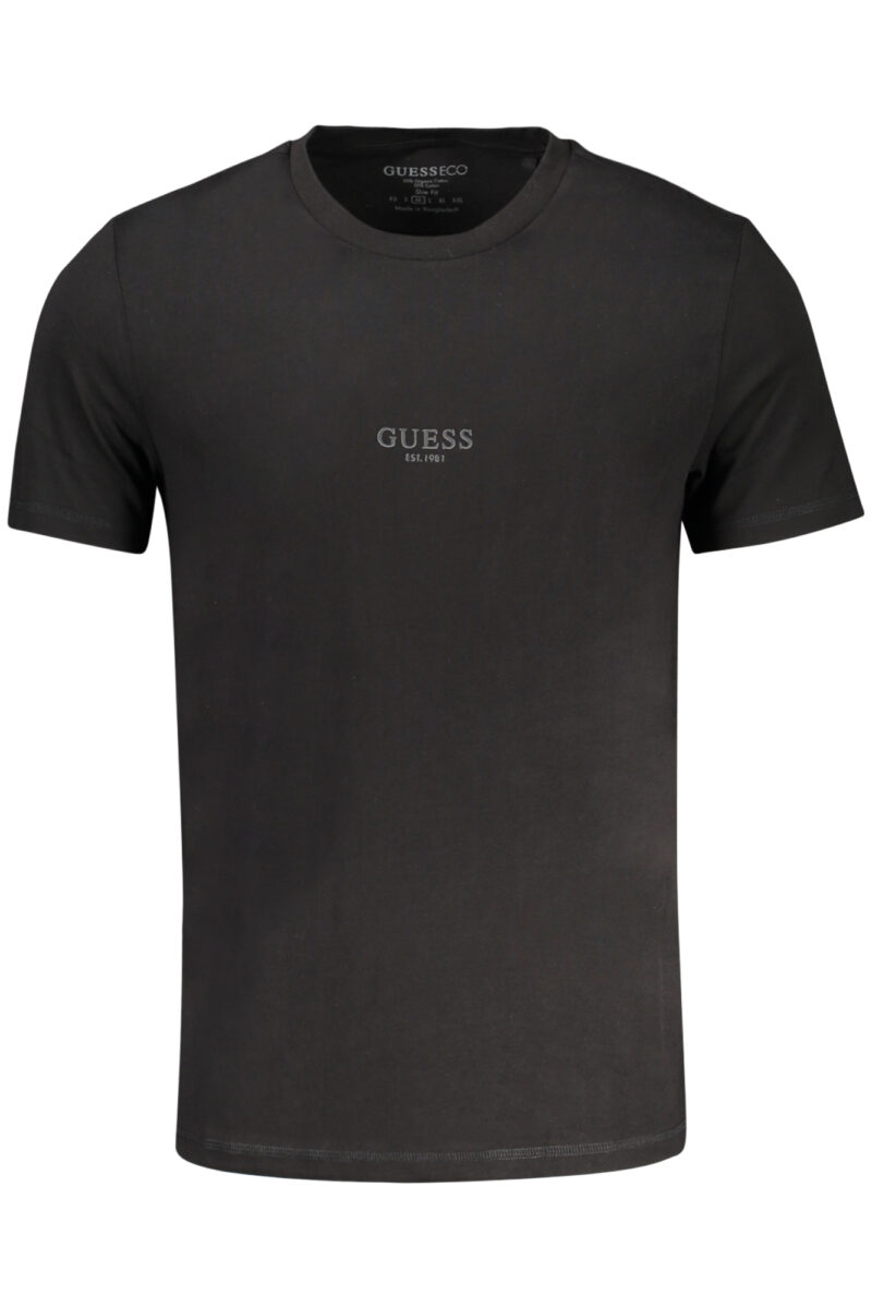 GUESS JEANS Vyriški Juodi Marškinėliai