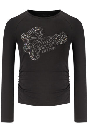 GUESS JEANS Mergaičių Juodi Marškinėliai