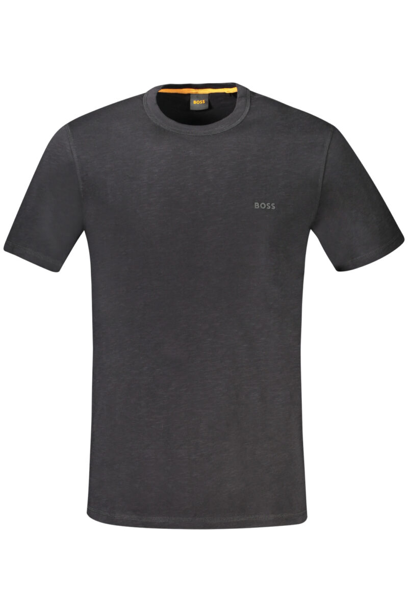 hugobosst-shirtmanichecorteuomonero_1 HUGO BOSS Vyriški Juodi Marškinėliai