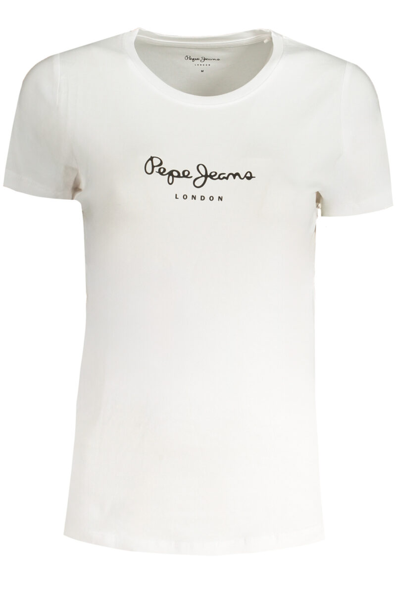 pepejeanst-shirtmanichecortedonnabianco_1 PEPE JEANS Moteriški Marškinėliai