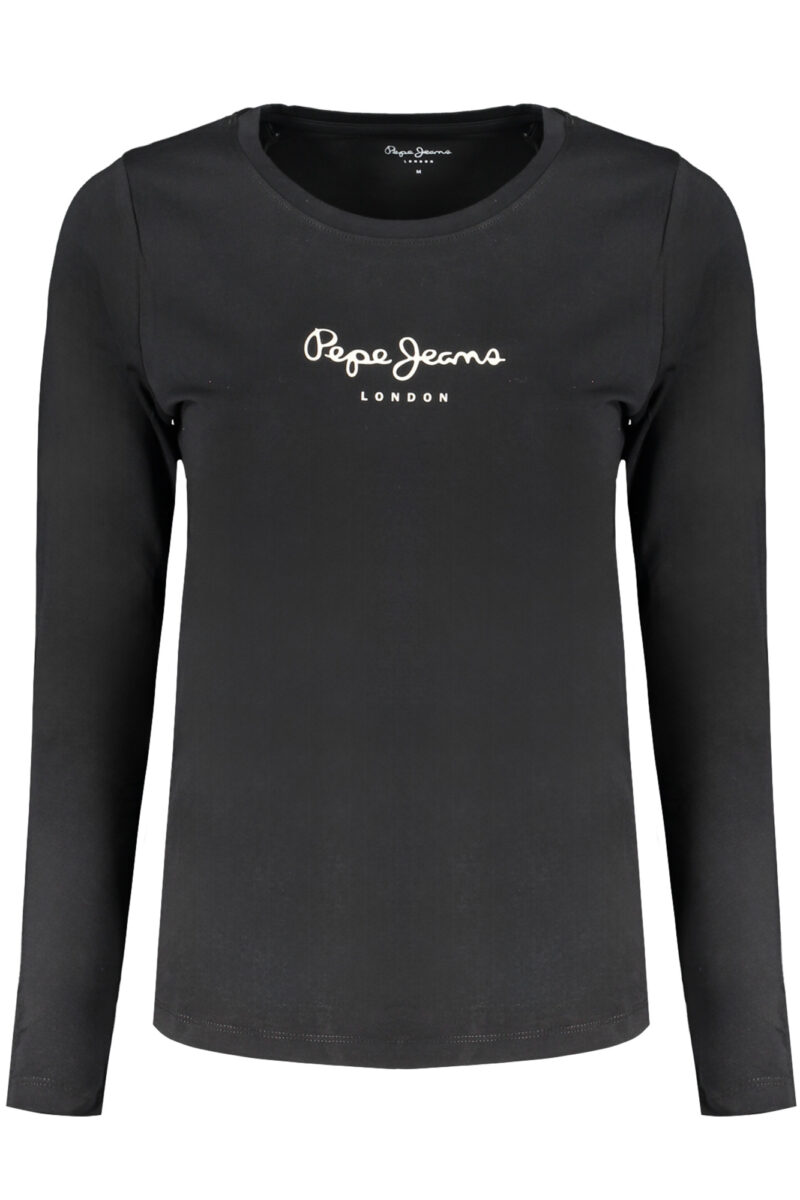 pepejeanst-shirtmanichelunghedonnanero_1 PEPE JEANS Moteriški Marškinėliai