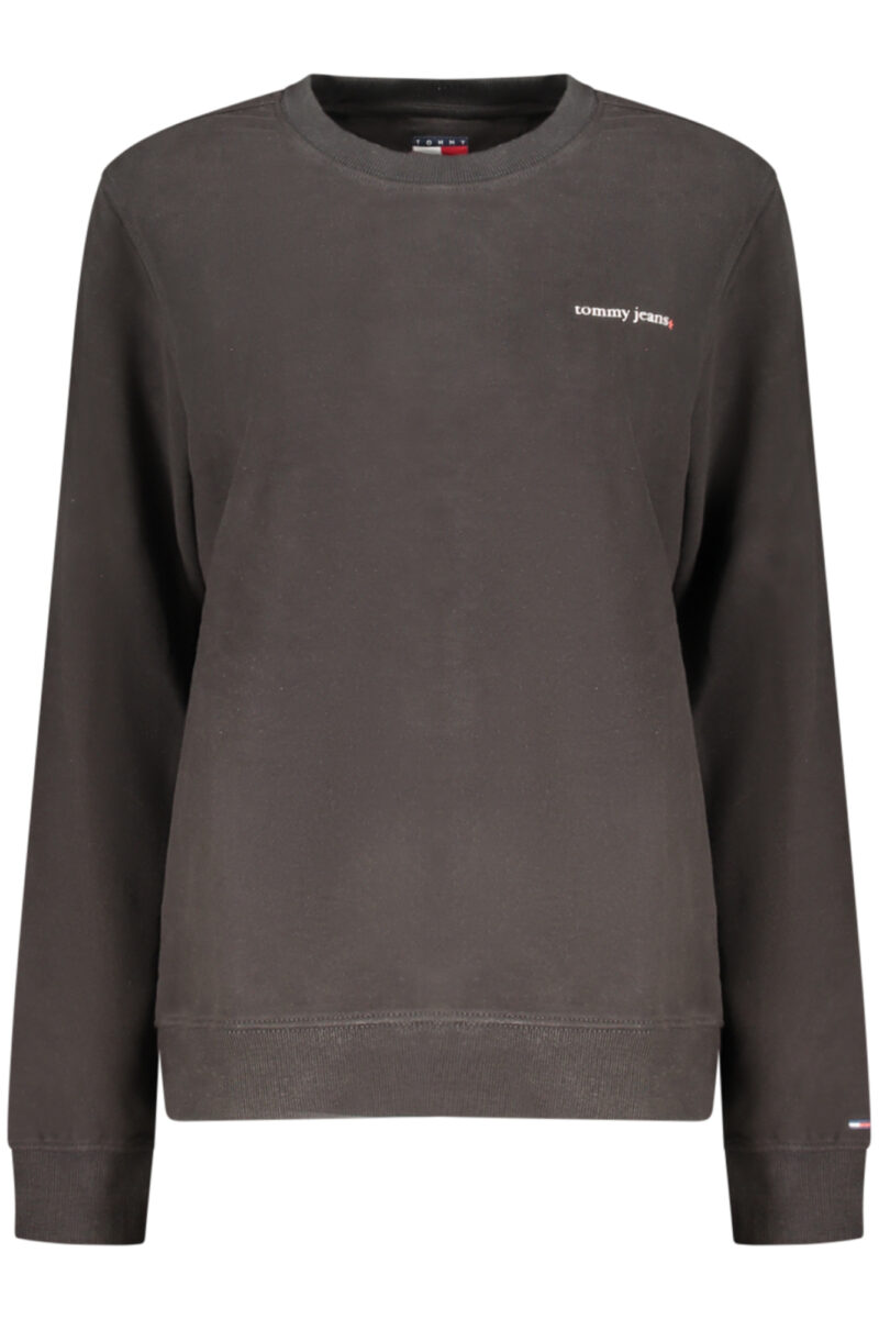 tommyhilfigerfelpasenzazipdonnanero_1 TOMMY HILFIGER Moteriškas Juodas Džemperis su gobtuvu