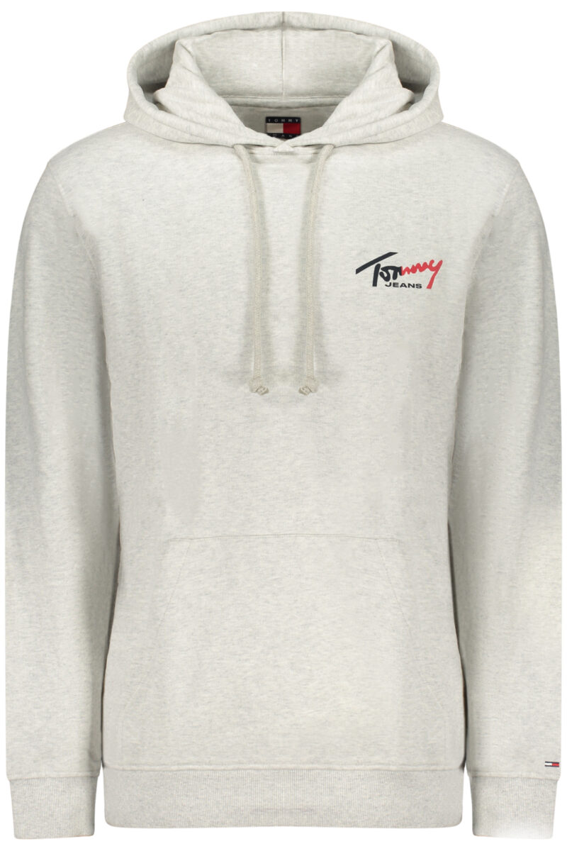 tommyhilfigerfelpasenzazipuomogrigio_1 TOMMY HILFIGER Vyriškas Pilkas Džemperis su gobtuvu