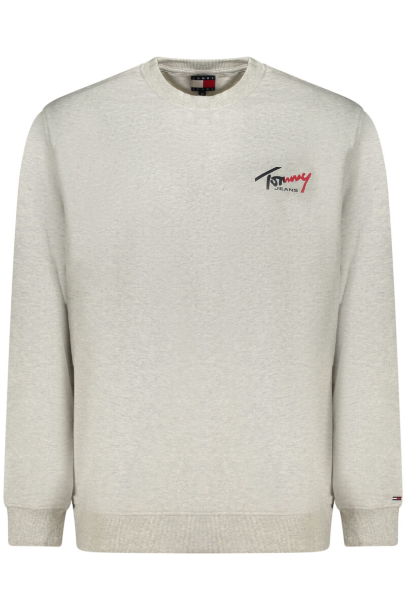 tommyhilfigerfelpasenzazipuomogrigio_1 TOMMY HILFIGER Vyriškas Pilkas Džemperis su gobtuvu