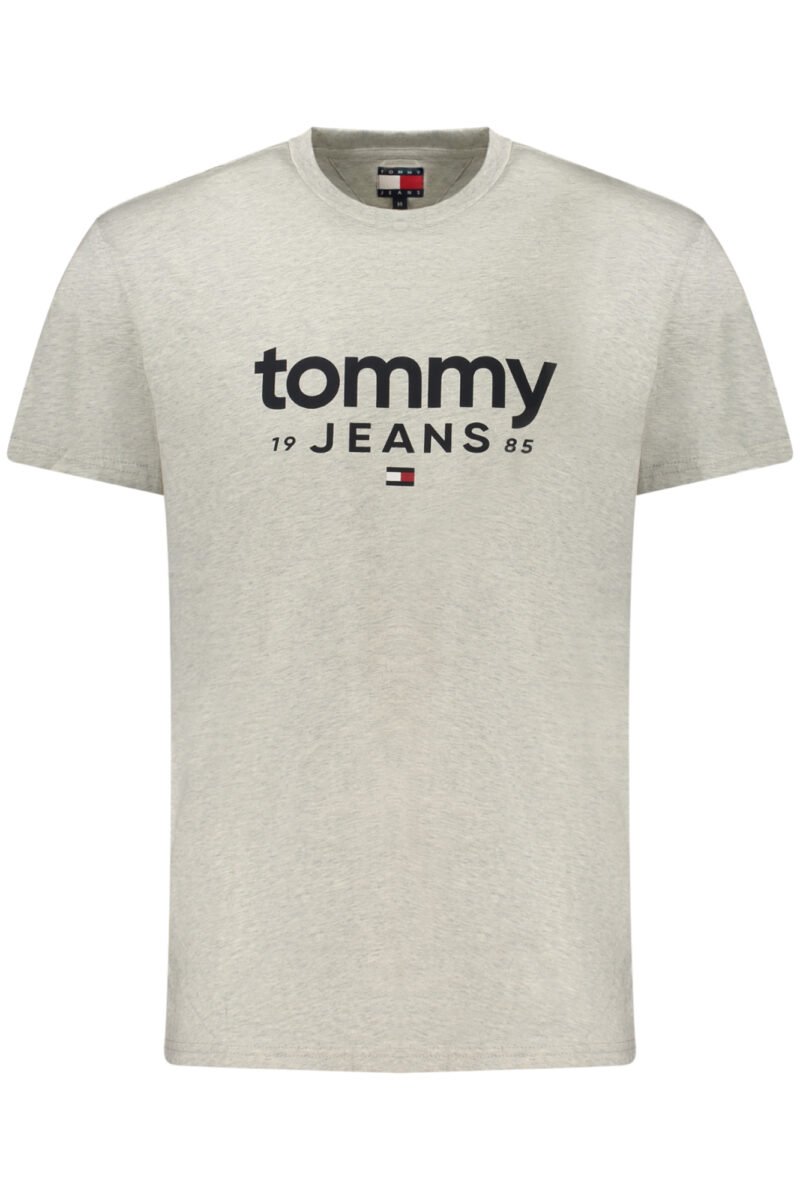 tommyhilfigert-shirtmanichecorteuomogrigio_1 TOMMY HILFIGER Vyriški Pilki Marškinėliai